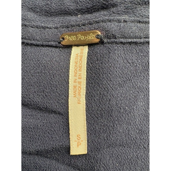 Free People Tunic Top Womens Small S V Neck Button Front Long Sleeve - Picture 3 of 9